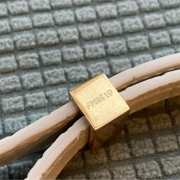 APEDE MOD WHITE CROC EMBOSSED LEATHER HOBO CHAIN SHOULDER FROGGY BAG - Picture 2 of 16